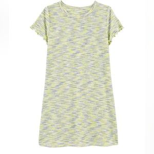 Kid Space Dye Ribbed Shirt Dress